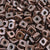 Ceramic Beads-6mm Large Hole Square Disc-Antique Copper