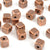 Ceramic Beads-7mm Cube-Antique Copper-Quantity 3