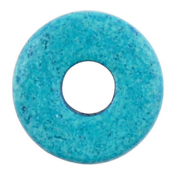Ceramic Beads-8mm Round Disc-Azure-Quantity 50