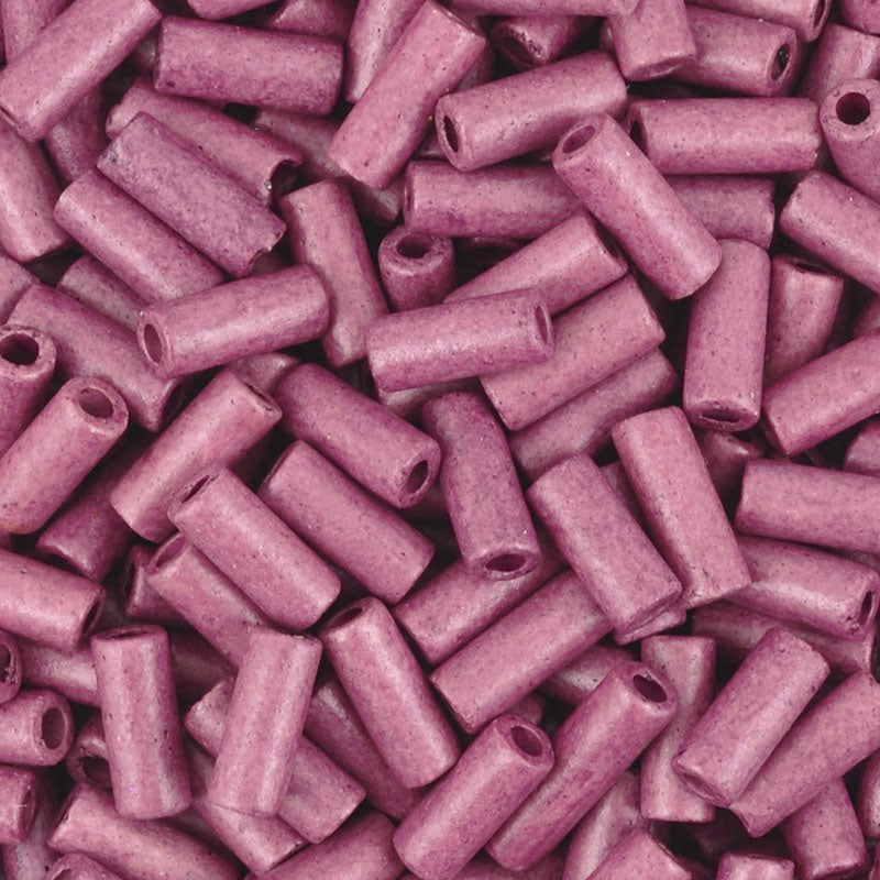 Ceramic Beads-8x4mm Tube-Mauve Taupe
