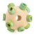 Ceramic Beads-Avante Garde Picasso-15mm Tiny Abstract Round-Natural Green Apple-Quantity 1