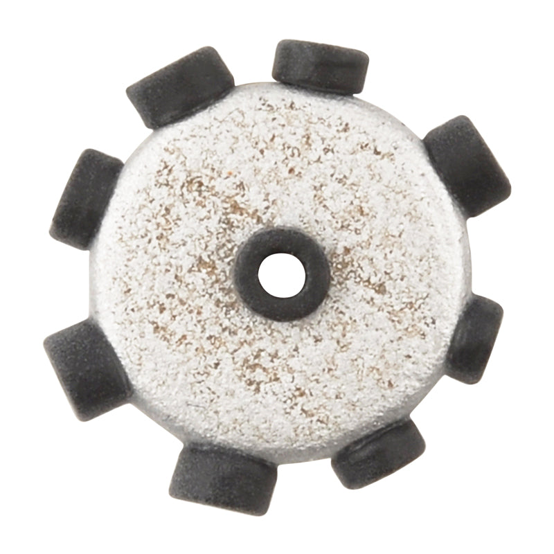 Ceramic Beads-Avante Garde Picasso-18mm Abstract Round Disc-Silver Black-Quantity 1