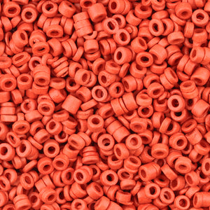 Ceramic Beads Wholesale-3mm Tube-Coral Pink-50 Grams