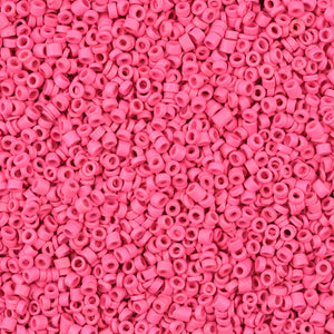 Ceramic Beads Wholesale-3mm Tube-Fuchsia Rose-50 Grams