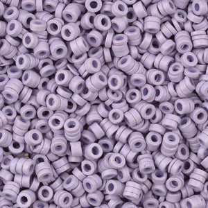 Ceramic Beads Wholesale-3mm Tube-Lilac-50 Grams
