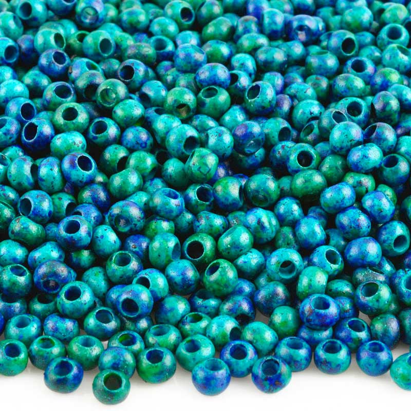 Ceramic Beads-5mm Round-Teal Blue
