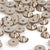Crystal Beads-4mm Swarovski Lochrosen-Greige-Foiled-Quantity 12