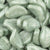 Czech Glass-9x14mm Horizontal Hole Leaf Bead-Chalk White Teal Luster-Czech-Quantity 2