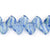 Czech Glass Beads-12x9mm Leaves-Blue Green Pinstripe-Quantity 1