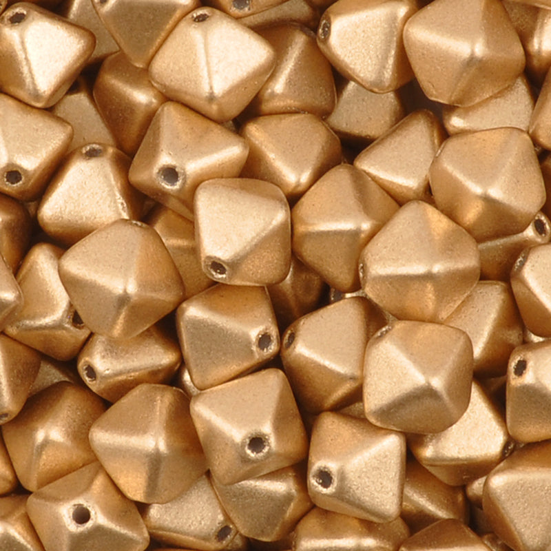 Czech Glass Beads-6mm Bicone-Aztec Gold-Czech-Quantity 20 Loose