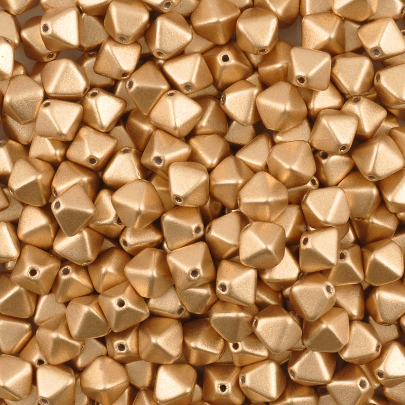 Czech Glass Beads-6mm Bicone-Aztec Gold-Czech-Quantity 20 Loose