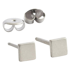 Minimalist Jewelry-Simple Earring Stud-3mm Square