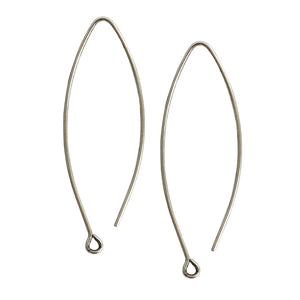 Nunn Design-Ear Wire Open Oval Small-Antique Silver