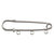 Findings-15x50mm Safety Pin Connector-Three Hole-Nickel