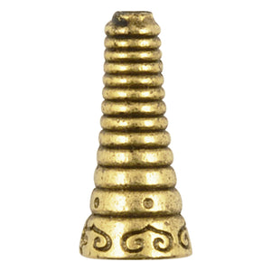 Findings-16mm Bolo Cone Bead Cap-Antique Gold-Quantity 1
