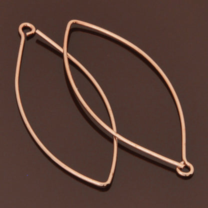 Findings-20x38mm Oval Brass Earwire-Copper