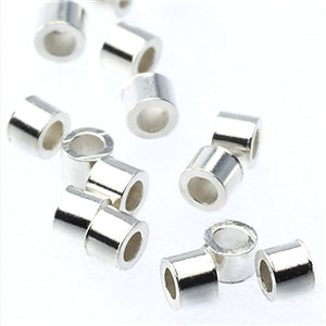 Findings-2mm Crimp-Silver Plate