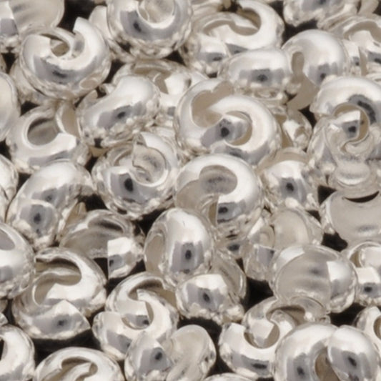 Findings-3mm Crimp Cover-Silver-Quantity 144