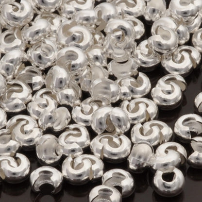 Findings-3mm Crimp Cover-Silver-Quantity 144