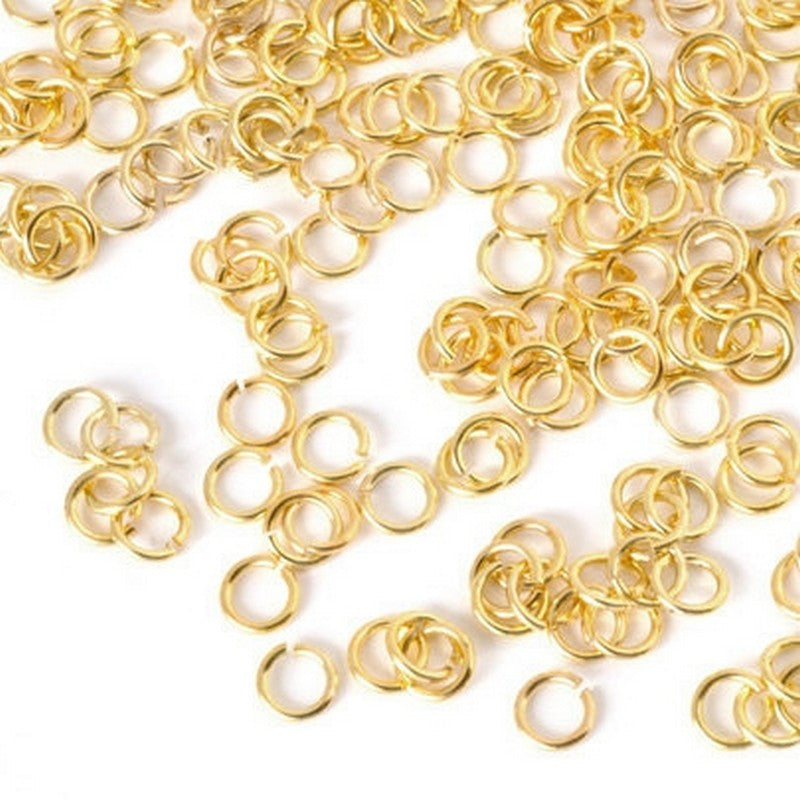 Findings-4mm Jump Ring-21 Gauge-Gold-Quantity 50