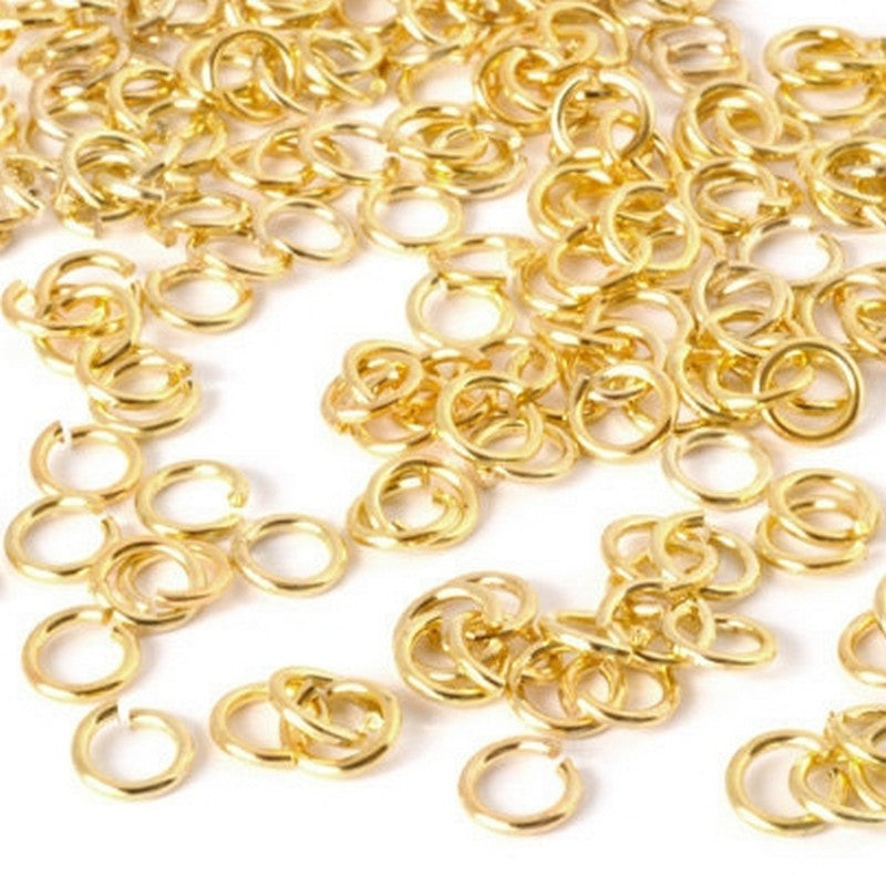 Findings-4mm Jump Ring-21 Gauge-Gold-Quantity 50