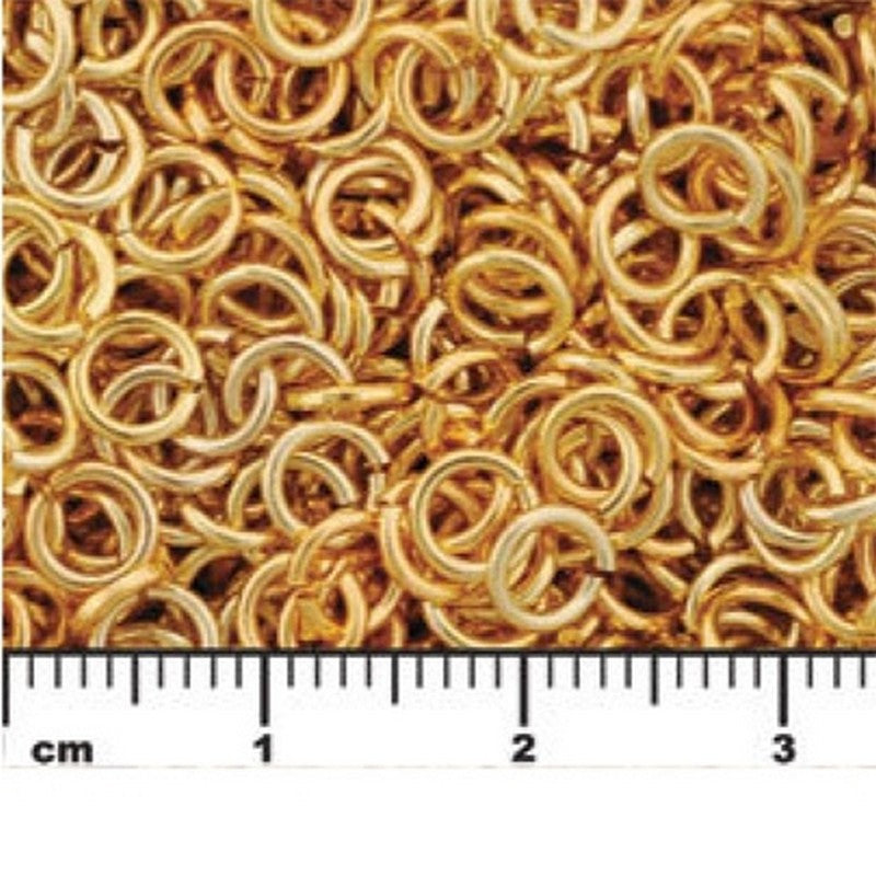 Findings-4mm Jump Ring-21 Gauge-Gold-Quantity 50