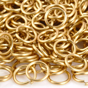 Findings-4mm Round Jump Ring-18 Gauge-Open-Raw Brass