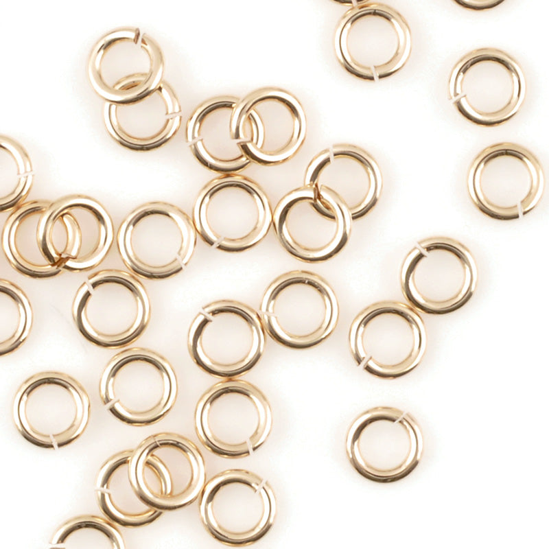 Findings-4mm Round Jump Ring-20 Gauge-Jumplocks-14Kt Gold Filled-Quantity 12