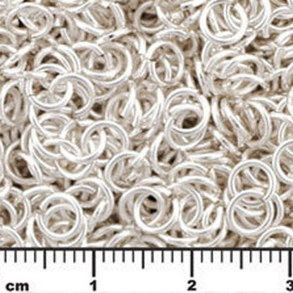 Findings-4mm Round Jump Ring-21 Gauge-Silver-Quantity 50