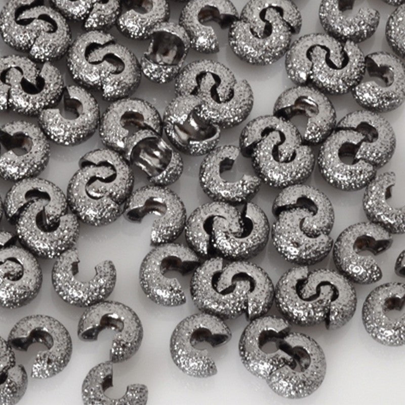 Findings-4mm Stardust Crimp Cover-Black Oxide-Quantity 144