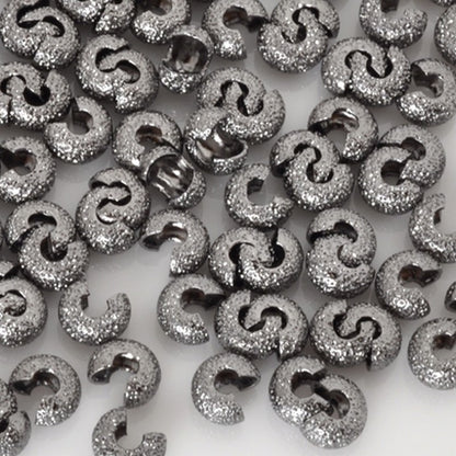 Findings-4mm Stardust Crimp Cover-Black Oxide-Quantity 144