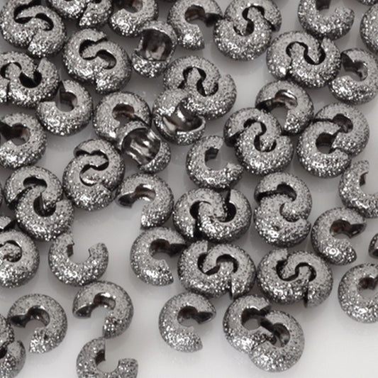 Findings-4mm Stardust Crimp Cover-Black Oxide-Quantity 144