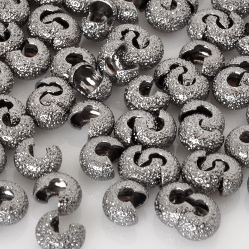 Findings-4mm Stardust Crimp Cover-Black Oxide-Quantity 144