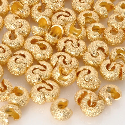 Findings-4mm Stardust Crimp Cover-Gold-Quantity 144