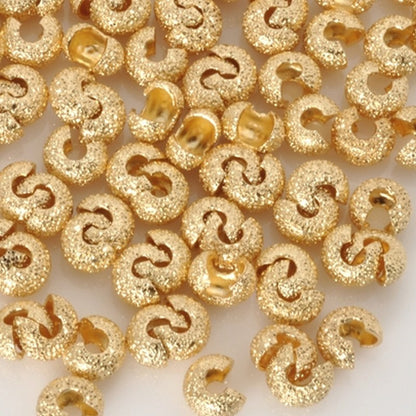 Findings-4mm Stardust Crimp Cover-Gold-Quantity 144