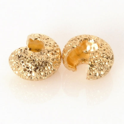 Findings-4mm Stardust Crimp Cover-Gold-Quantity 144