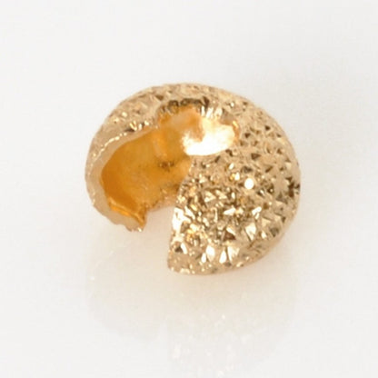 Findings-4mm Stardust Crimp Cover-Gold-Quantity 144