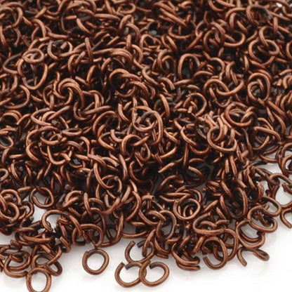 Findings-4x3mm Oval Jump Ring-21 Gauge-Antique Copper-Quantity 50
