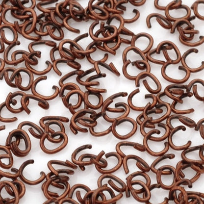 Findings-4x3mm Oval Jump Ring-21 Gauge-Antique Copper-Quantity 50