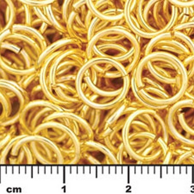 Findings-8mm Round Jump Ring-17 Gauge-Gold-Quantity 50