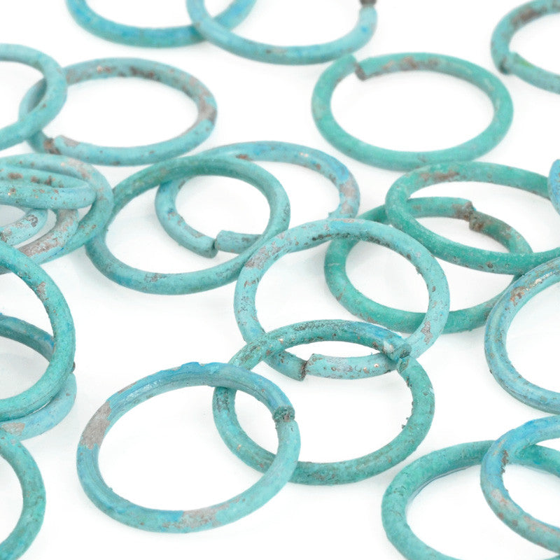 Findings-Round Jump Ring-16 Gauge-Green Patina