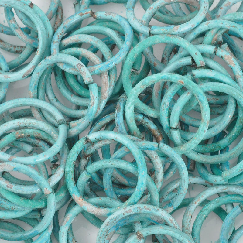 Findings-Round Jump Ring-16 Gauge-Green Patina