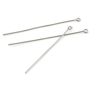 Findings-Two Inch Eye Pin-Nickel-Quantity 25