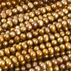 Freshwater Pearl-4mm Freshwater-Bronze Gold