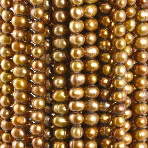 Freshwater Pearl-4mm Freshwater-Bronze Gold