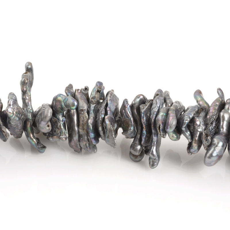 Freshwater Pearl-8-20mm Stick-Peacock-Loose-Quantity 10