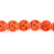 Gemstone-15mm Flat Round Pumpkin Beads-Tangerine-Quantity 5 Beads