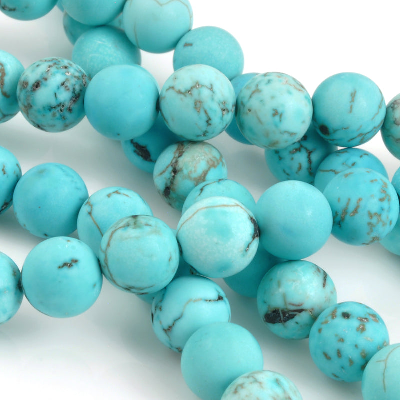 Natural Turquoise 12x10mm Oval Bead 8 Strand