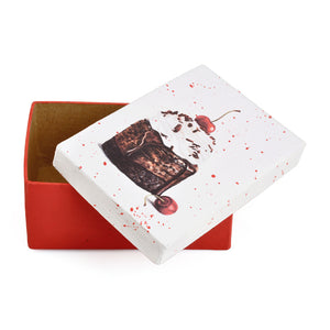 Gift Boxes-Chocolate Cherry Cake-Paper Mache-Rectangle-X-Small-Quantity 1