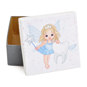 Gift Boxes-Cute Flying Tooth Fairy-Paper Mache-Square-X-Small-Quantity 1